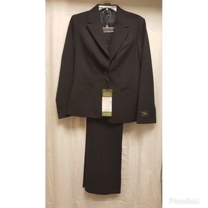 Women size 4 black pin strip pant suit